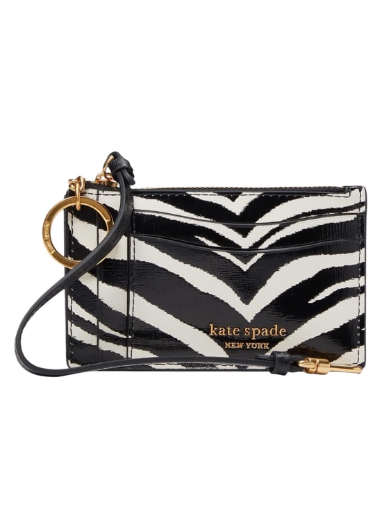Kate Spade Handbags - Kate Spade New York Morgan Zebra Print Coin Card Case Wristlet